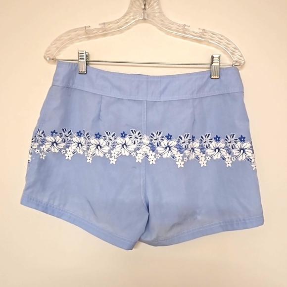 RAYA SUN Medium pull open drawstring tropical flower UNISEX blue and white EUC - Picture 3 of 7
